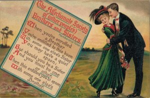 Man And Woman The Affectionate Society Vintage Postcard 08.20