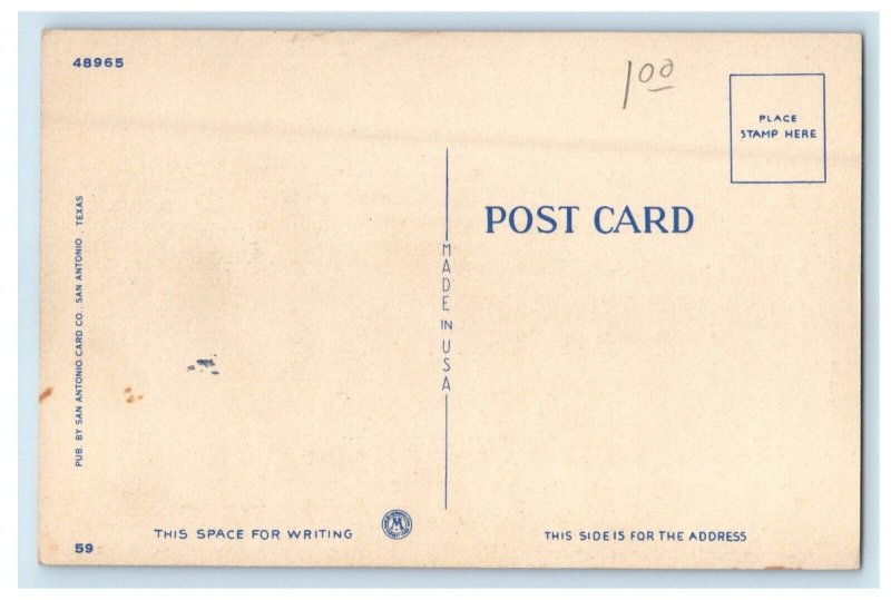 San Antonio Aviation Cadet Center American Flags Soldier Vintage Postcard