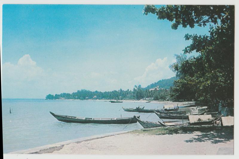 Penang Malaysia Tanjong Bungah Beach Postcard