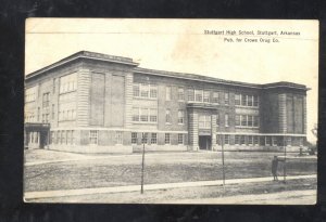 STUTTGART ARKANSAS STUTTGART HIGH SCHOOL VINTAGE POSTCARD CROWN DRUG CO.