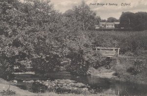 Court Bridge & Rectory Exford Oxford Old Rainy Day Postcard