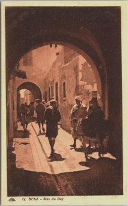 Tunisia Sfax Rue du Bey Vintage Postcard C219