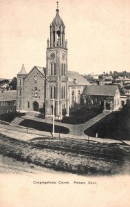 Vintage Postcard Congregational Church Parish Putnam Connecticut CT RINC Pub.