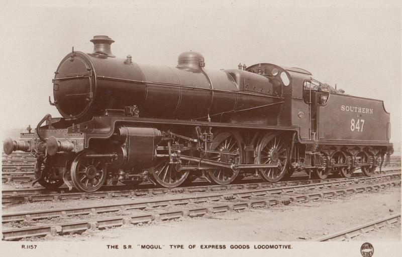 SR Southern Railway SW Mogul 847 Class 2-6-0 Train Old Photo Postcard