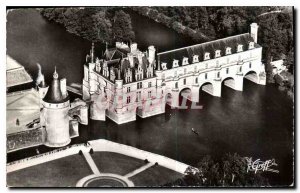 Old Postcard Chenonceaux in Touraine Loire Valley Aerial view of the Tower an...