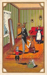 Dressed Rabbit A Happy Easter Postcard