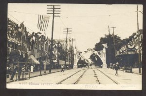 RPPC HAZLETON PENNSYLVANIA DOWNTOWN STREET PARADE PA. REAL PHOTO POSTCARD