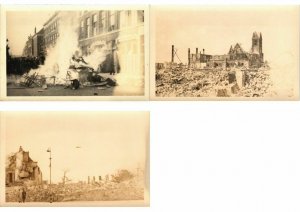 ROTTERDAM NETHERLANDS MILITARY WWII BOMBARDEMENT REAL PHOTO 15 CPA (L2653)