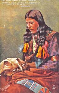 Raphael Tuck Hiawatha Women Married Husbands Poem Series II Postcard