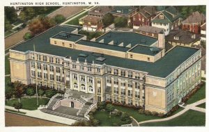 Vintage Postcard Huntington High School Building Huntington West Virginia W VA