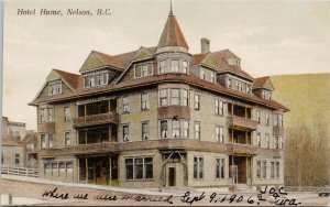 Hotel Hume Nelson BC British Columbia Postcard F82