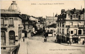 CPA ÉPINAL - Rue Léopold BOURG et Société Générale (455487)