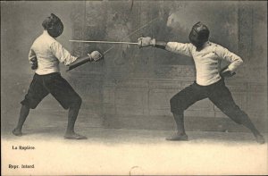 Sport Fencing Armor LA RAPIERE Fencing Sword c1905 Postcard