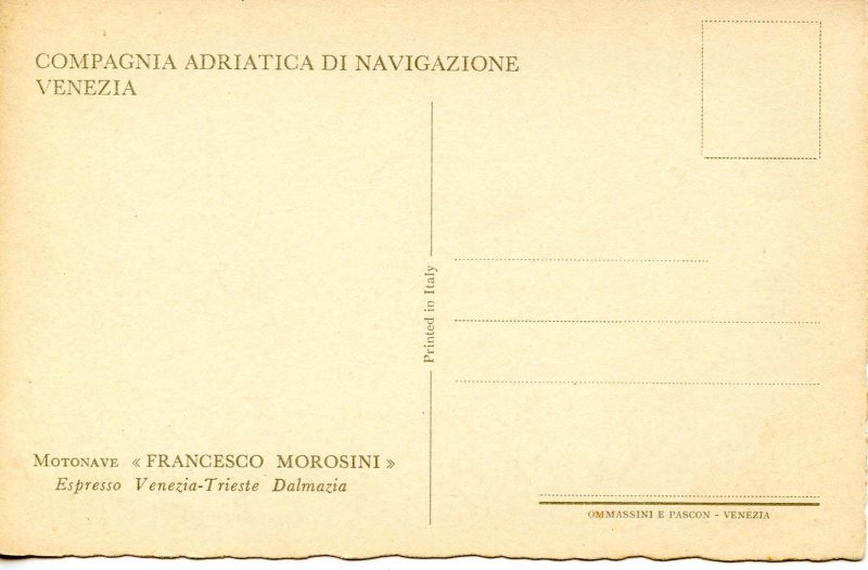 Compagnia Adriatica Di Navigazione - SS Francesco Morosini