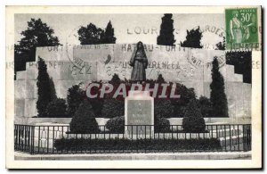 Postcard Ancient Monument St. Bernadette Lourdes