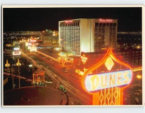 Postcard Night Lights On The Fabulous Strip Las Vegas Nevada USA