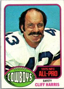 1976 Topps Football Card Cliff Harris Dallas Cowboys sk4338