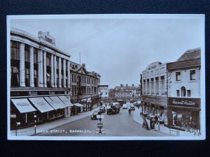 Yorkshire BARNSLEY Queen Streetshows BURTON MENSWEAR SHOP c1950 RP Postcard