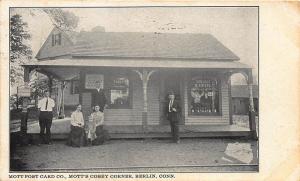 Mott Corsey Corner Berlin CT Railroad Station Train Depot Postcard