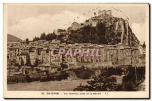Postcard Old Sisteron Vue Generale Taking Baume