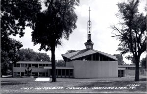 Real Photo Postcard First Methodist Church in Manchester, Iowa