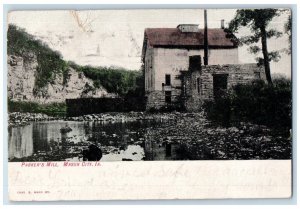 1907 Parker's Mill Mason City Iowa IA Antique Posted Chas E. Mann Postcard 