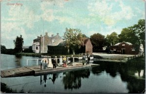 Postcard UK Kent near Canterbury People on Grove Ferry Stour River 1906 K21