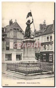 Old Postcard Compiegne Statue of Joan of Arc