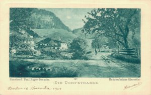 Germany Paul Bayer Dresden Die Dorfstrasse Vintage Postcard 07.94