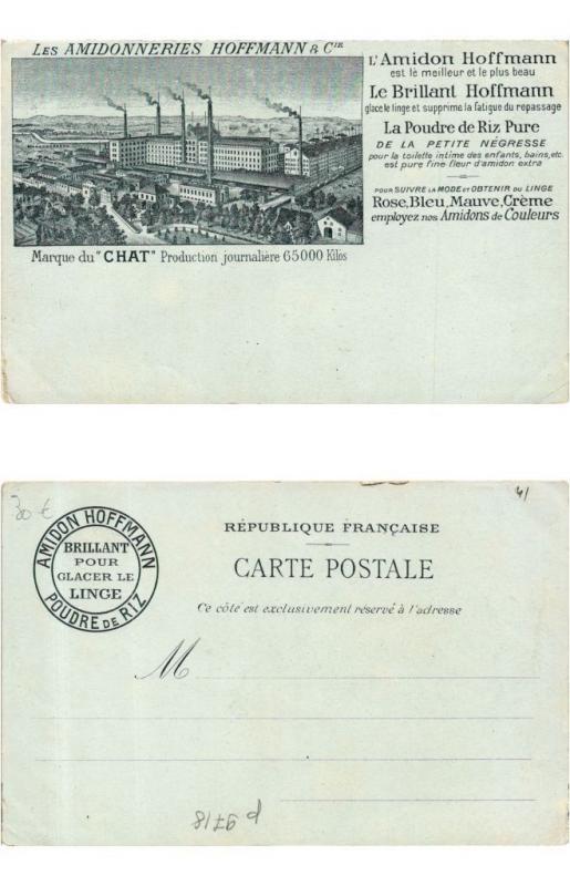 CPA AK ADVERTISING Les Amidonneries HOFFMANN & Cie - Poudre de Rize (307992)