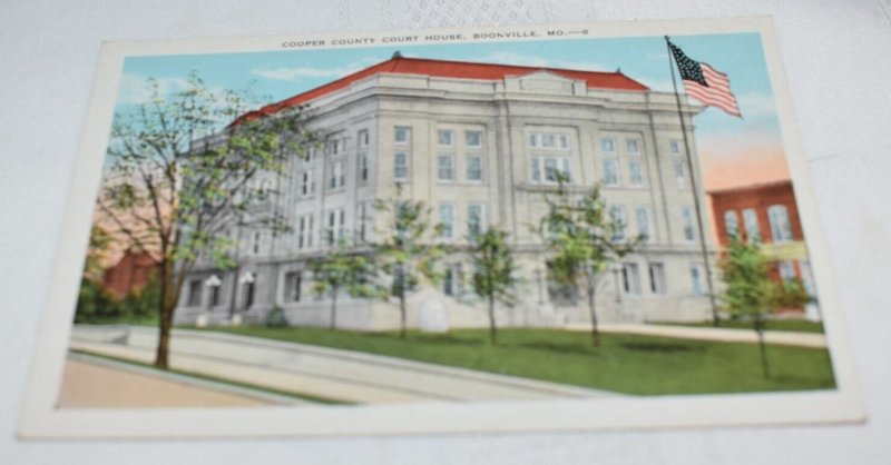 Cooper County Court House Boonville Missouri Postcard E. C. Kropp Co. 4617