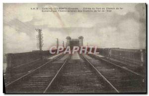 Old Postcard Cubzac Bridges entry Du Pont du Chemin de Fer Built Through & # ...