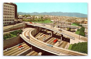 Harbor Freeway Looking North From Sixth Street Los Angeles California Postcard