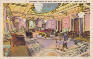 Utah Salt Lake City Governor's Reception Room State Capitol Building Cur...