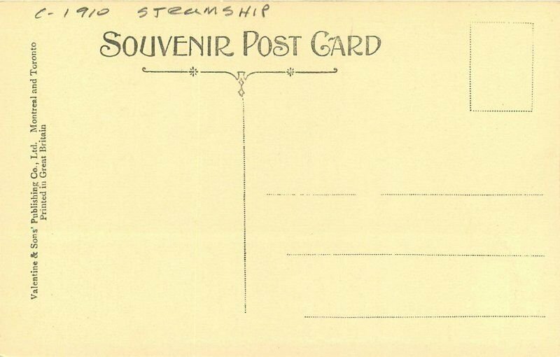 Canadian Pacific Railway C1910 SS Alberta Fort Williams Postcard Valentine 10448
