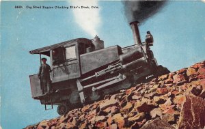 Pike's Peak Colorado 1912 Postcard Cog Road Engine RPO Cancel