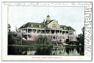 1905 Pavillion Lords Park Exterior Building Elgin Illinois IL Vintage Postcard