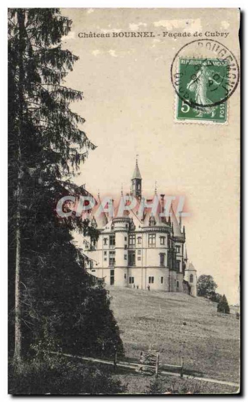 Postcard Old Castle Facade Bournel Cubry