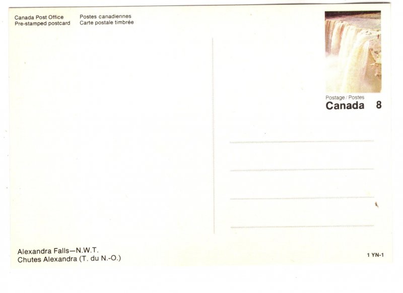 Alexandra Water Falls, NWT, Postal Stationery