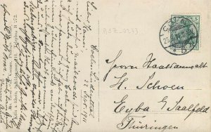 Germany Cologne cathedral place tourists coach city tour 1911 photo postcard