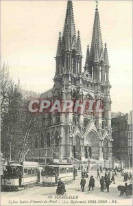 Postcard Old Marseille Eglise Saint Vincent de Paul (the Reforms) 1855 1890 S...