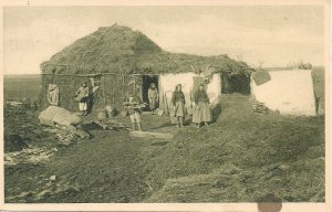 WWI German Official Feldpost 1916, Poland, Galizian Farmhouse, Farmers, Family