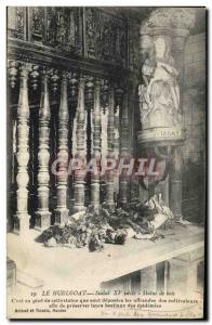 Old Postcard The 15th Huelgoat Stabat Statue Wood Cow queus