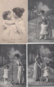 MOTHER AND CHILD GLAMOUR 46 REAL PHOTO Vintage Postcards pre-1940 (L3248)