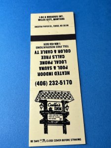Matchbook Cover - Custer's Inn Miles City MT Montana MB156
