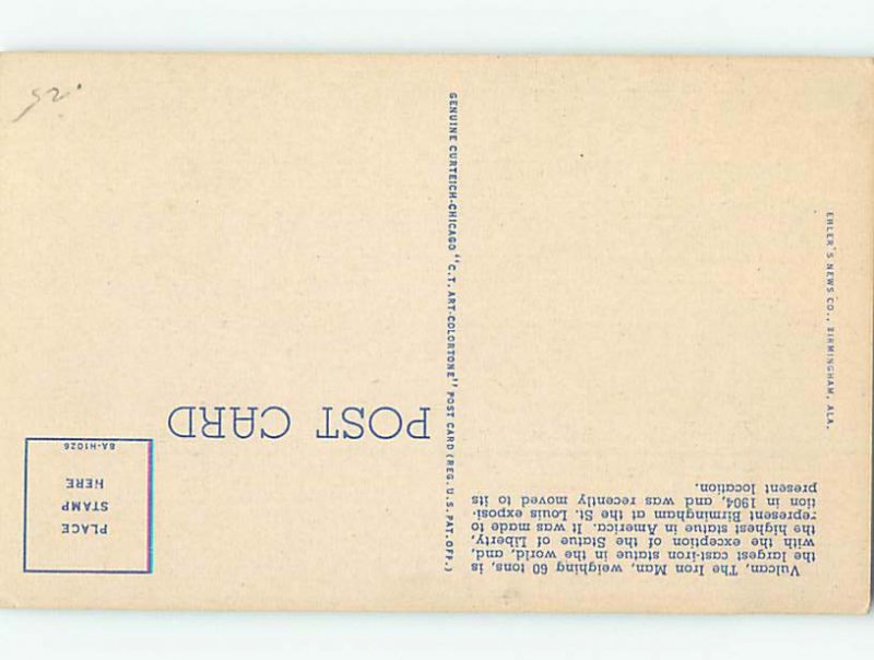 Linen MONUMENT SCENE Birmingham Alabama AL AE7592