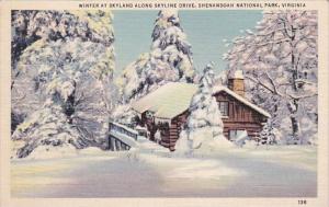 Winter At Skyland Along Skyline Drive Shenandoah Park Virginia 1940