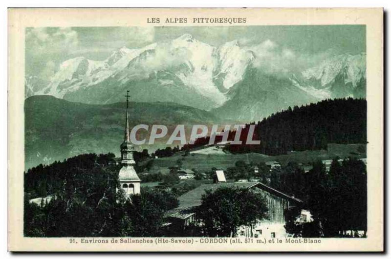 Cord - and Mont Blanc - Surroundings of Sallanches - Old Postcard