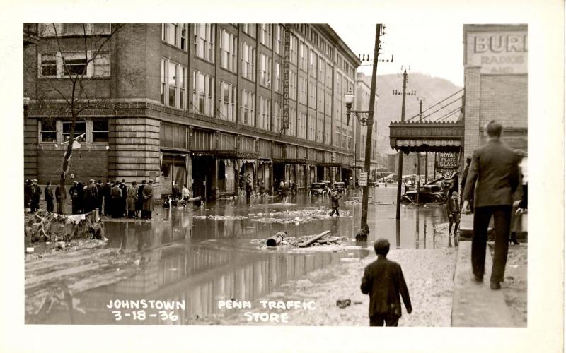 PA - Johnstown. March 18, 1936 Flood. Penn Traffic Store.   *RPPC