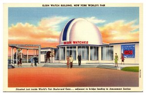 1939 Elgin Watch Building, New York's World Fair, New York City, NY Postcard